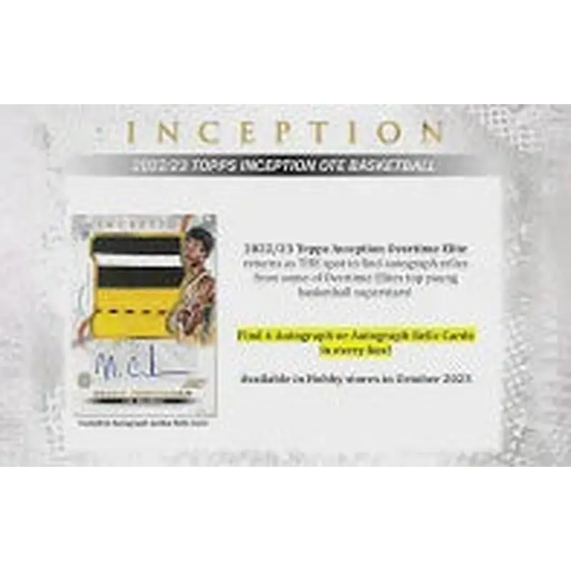 2022-23 Topps Inception Overtime Elite Basketball Hobby Box