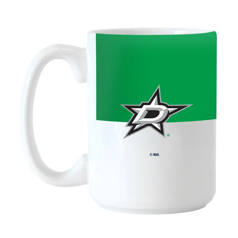Dallas Stars Color Block 15 oz Sublimated Mug