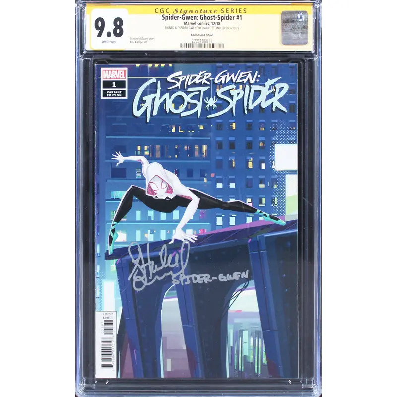 Hailee Steinfeld "Spider-Gwen" Signed Ghost-Spider #1 Comic Graded 9.8 CGC