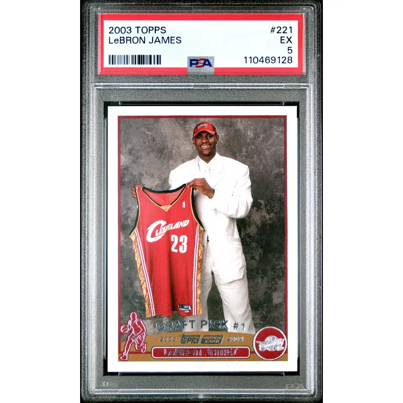 LeBron James 2003 Topps Rookie #221 PSA 5 EX 9128