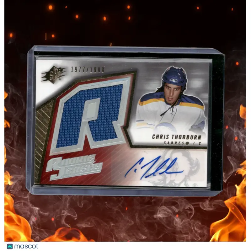 2005-06 Upper Deck SPx Chris Thorburn Jersey Gold Rookie Auto 1977/1999 #222