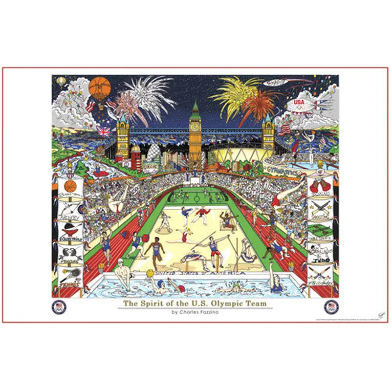 London 2012 "The Spirit of the US Olympic Team" by Charles Fazzino - Pyramid America
