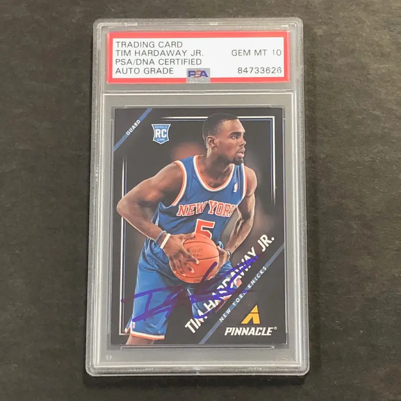 2013-14 Panini Pinnacle #43 Tim Hardaway Jr. Signed Card AUTO 10 PSA Slabbed Knicks