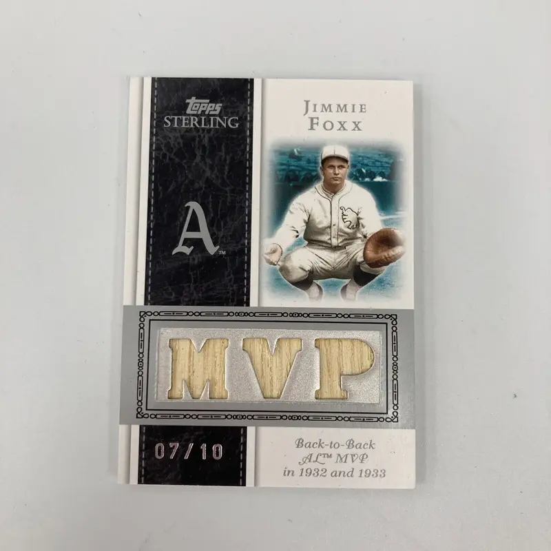 2008 Topps Sterling Jimmie Foxx Game Used Bat Card #7/10
