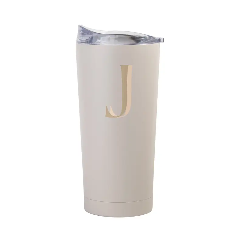 Bachelorette Sand 20oz Letter J Powder Coat Tumbler