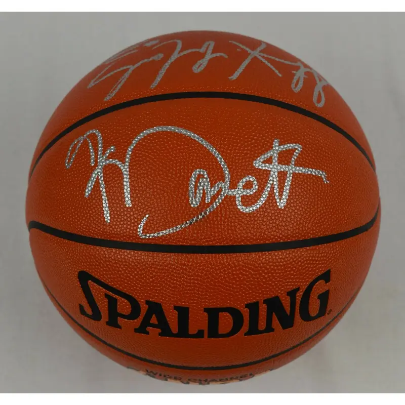 Kevin Garnett & Stephon Marbury Signed Spalding NBA Basketball Beckett Sticker