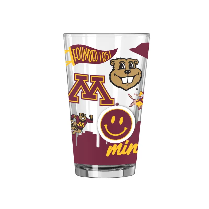 Minnesota 16oz Native Pint Glass