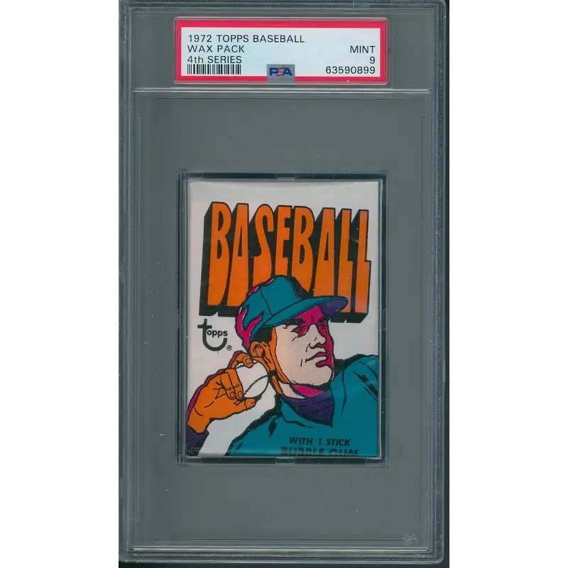 1972 Topps Baseball Unopened 4th Series Wax Pack PSA 9 *0899