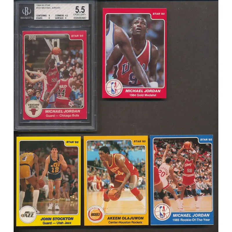 1984/85 Star Basketball Complete Set w/ Jordan BGS 5.5