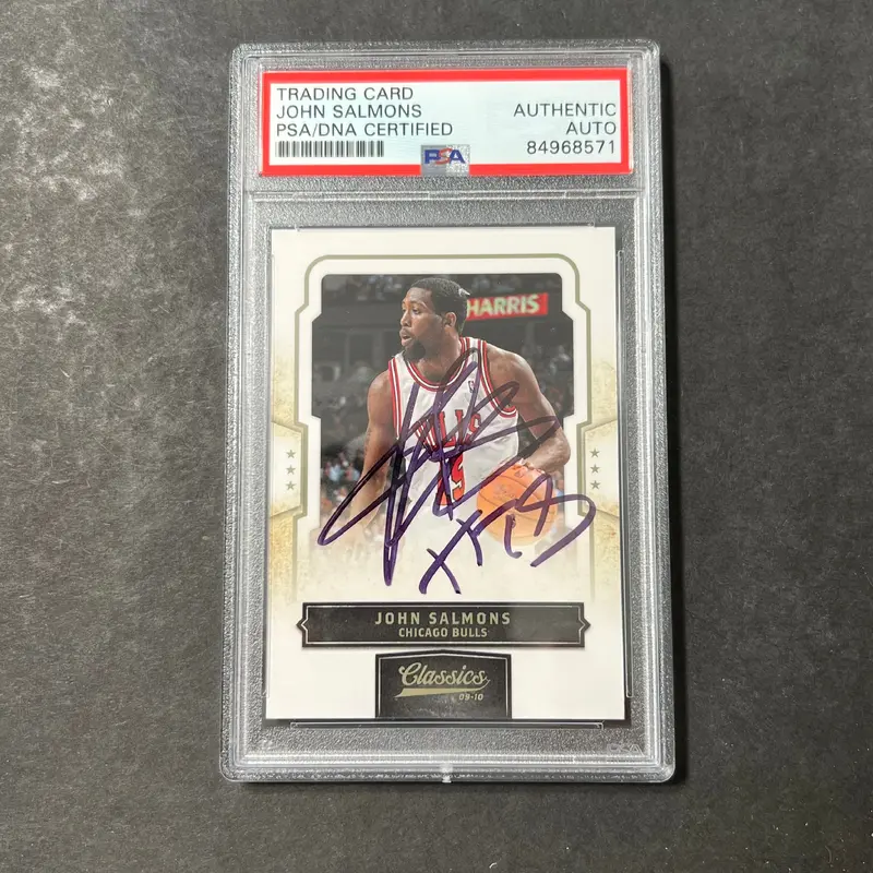 2009-10 Panini #37 John Salmons Signed Card AUTO PSA Slabbed Bulls