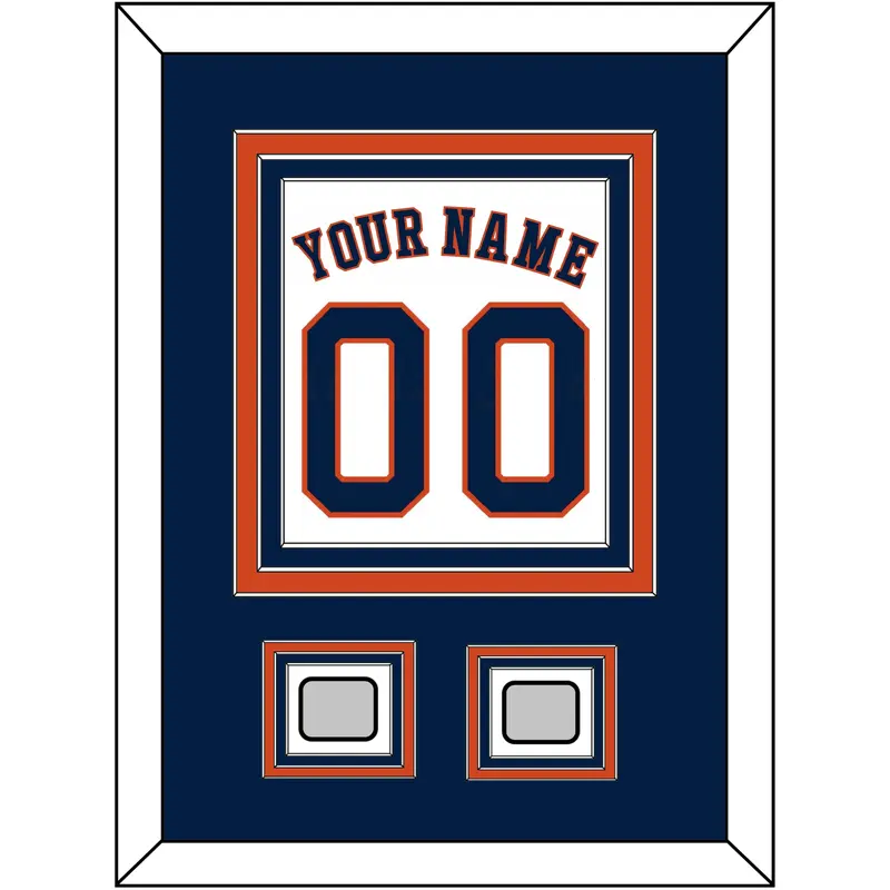 Houston Name, Number & 2 World Series Champions Patches - Home White - Triple Mat 2