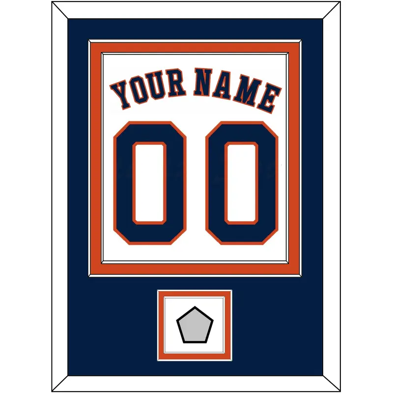 Houston Name, Number & World Series Jersey Patch - Home White - Double Mat 2