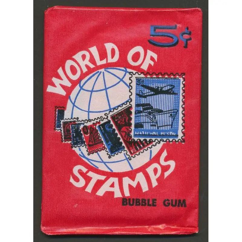 1965 Donruss World of Stamps Unopened Wax Pack