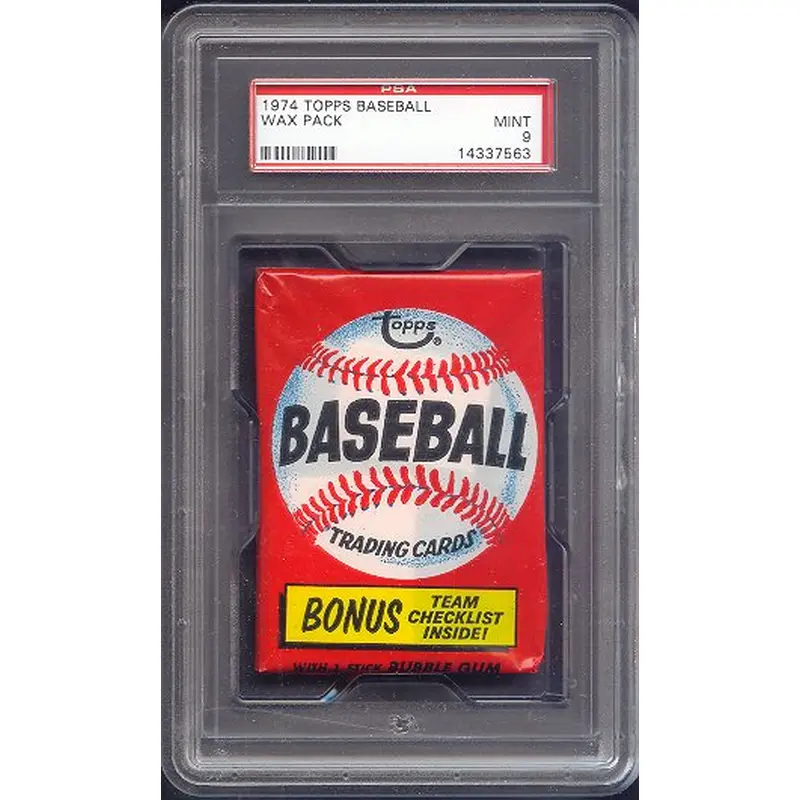 1974 Topps Baseball Unopened Wax Pack PSA 9