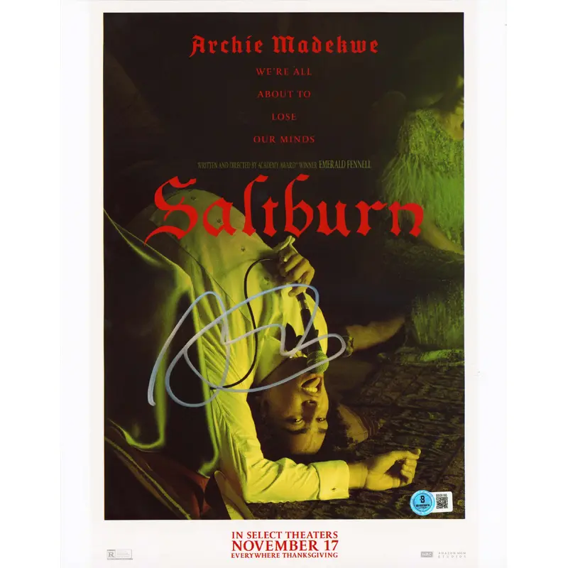 Archie Madekwe Saltburn Authentic Signed 11x14 Vertical Photo BAS #BS05180