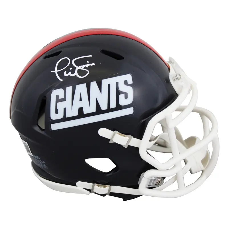 Giants Phil Simms Authentic Signed 1981-99 TB Speed Mini Helmet BAS Witnessed