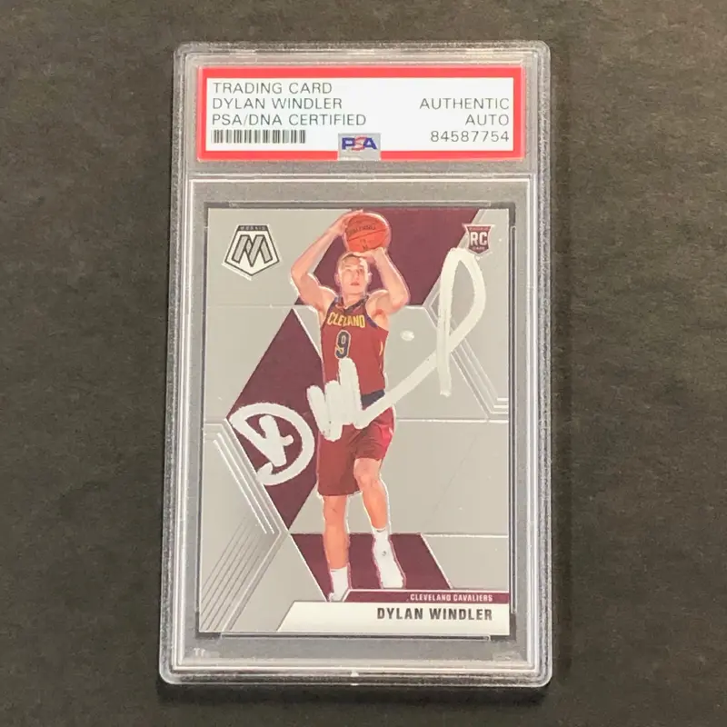 2019-20 Panini Mosaic #208 Dylan Windler Signed Card AUTO PSA Slabbed RC Cavaliers