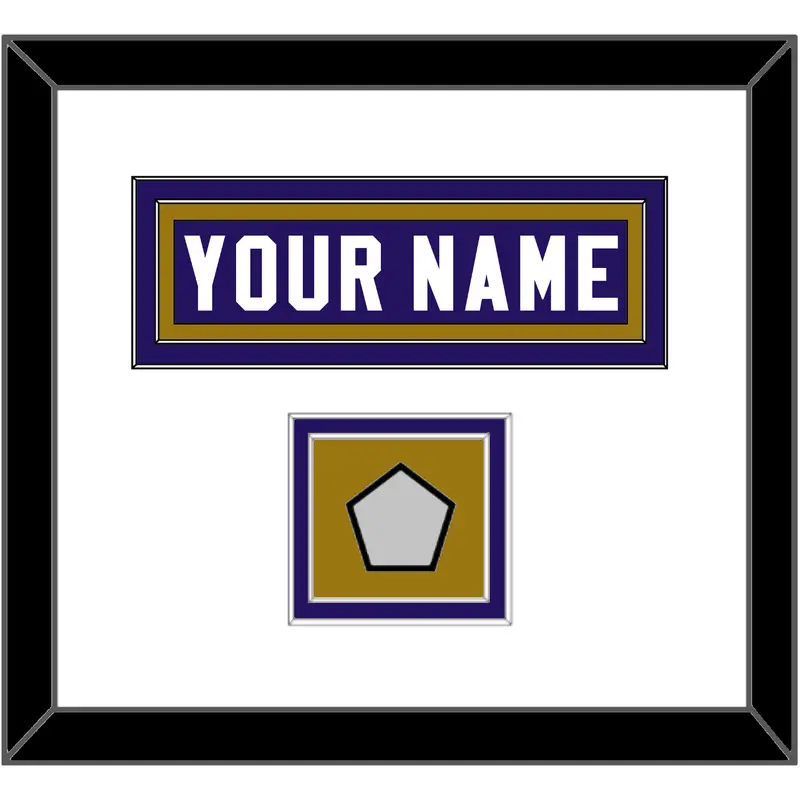 Baltimore Nameplate & Super Bowl Jersey Patch - Home Purple - Double Mat 1