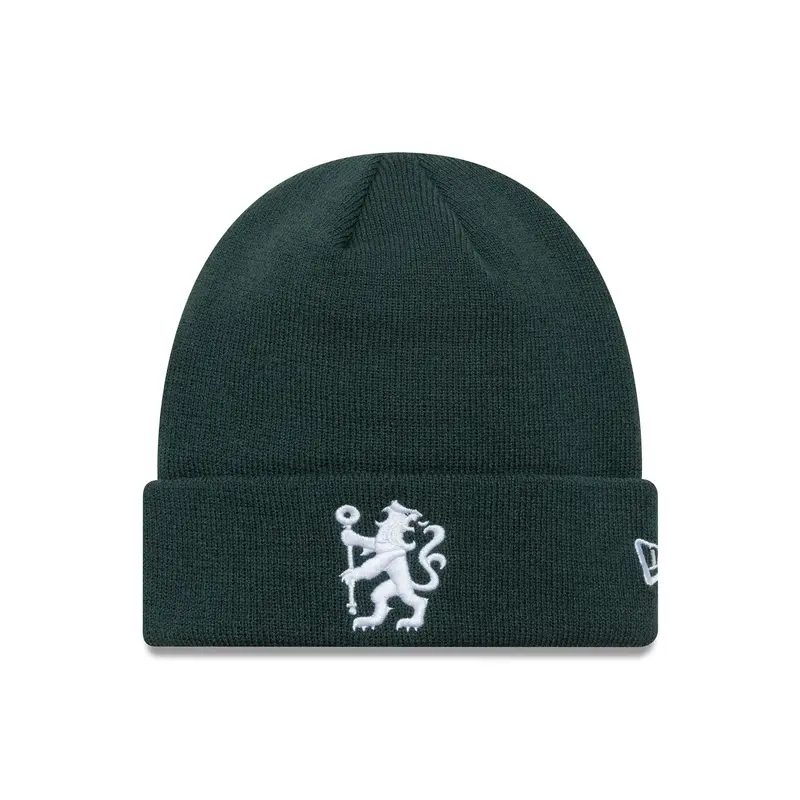 Chelsea FC Lion Crest Seasonal Dark Green Cuff Knit Beanie Hat