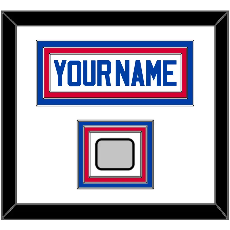 Detroit Name & Champions Patch - Home White (1983-1996) - Triple Mat 1