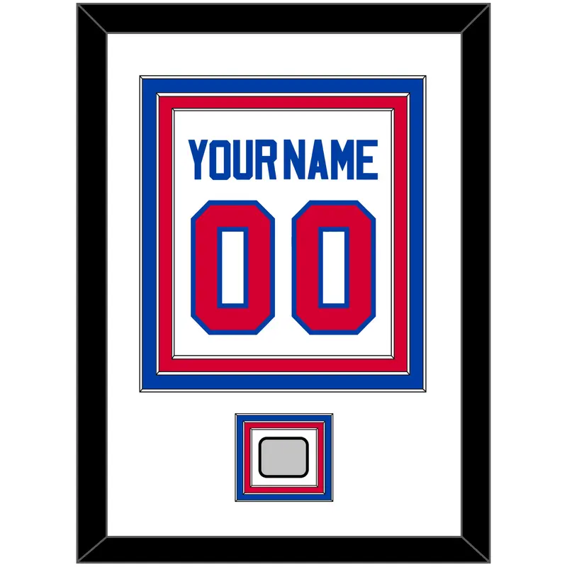 Detroit Name & Number With Champions Trophy Patch - Home White (1983-1996) - Triple Mat 1