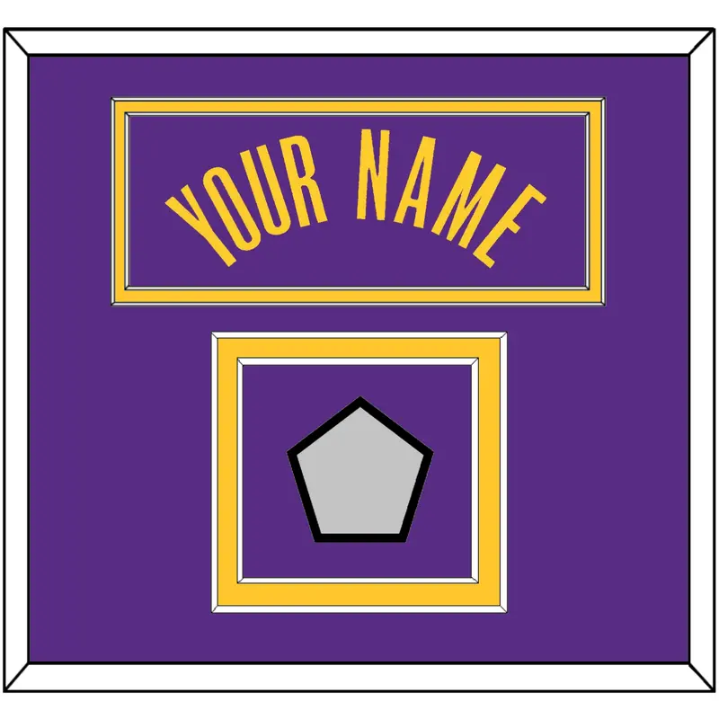 Los Angeles Name & Trophy Patch - Purple Statement - Double Mat 2