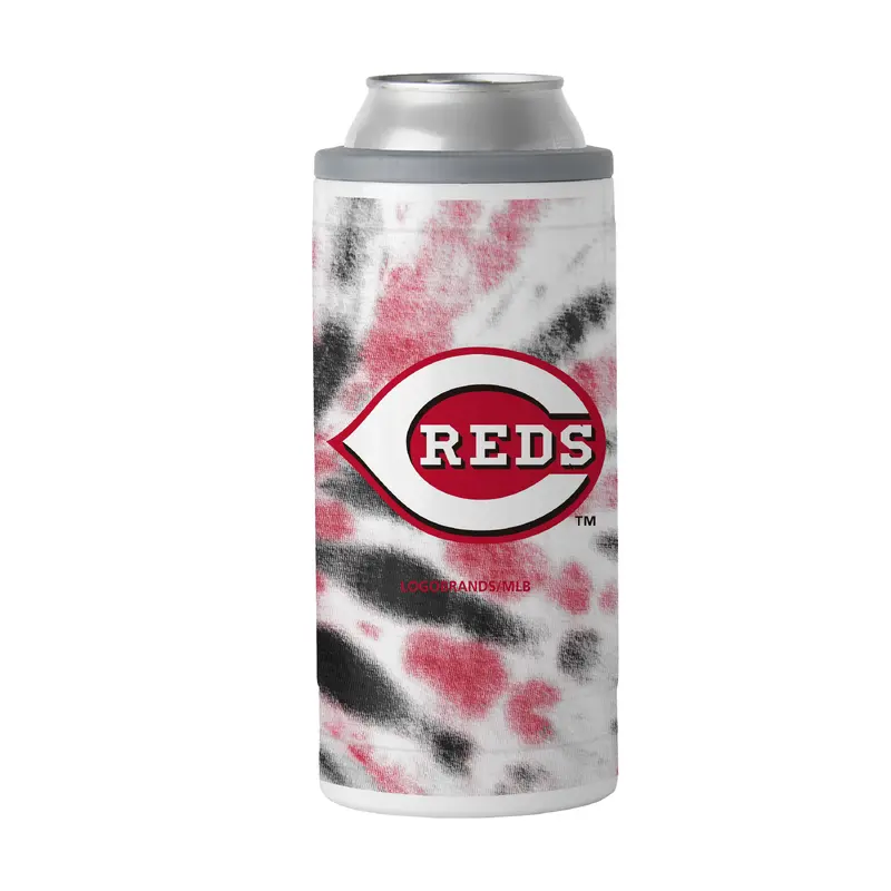 Cincinnati Reds 12oz Tie Dye Slim Can Coolie