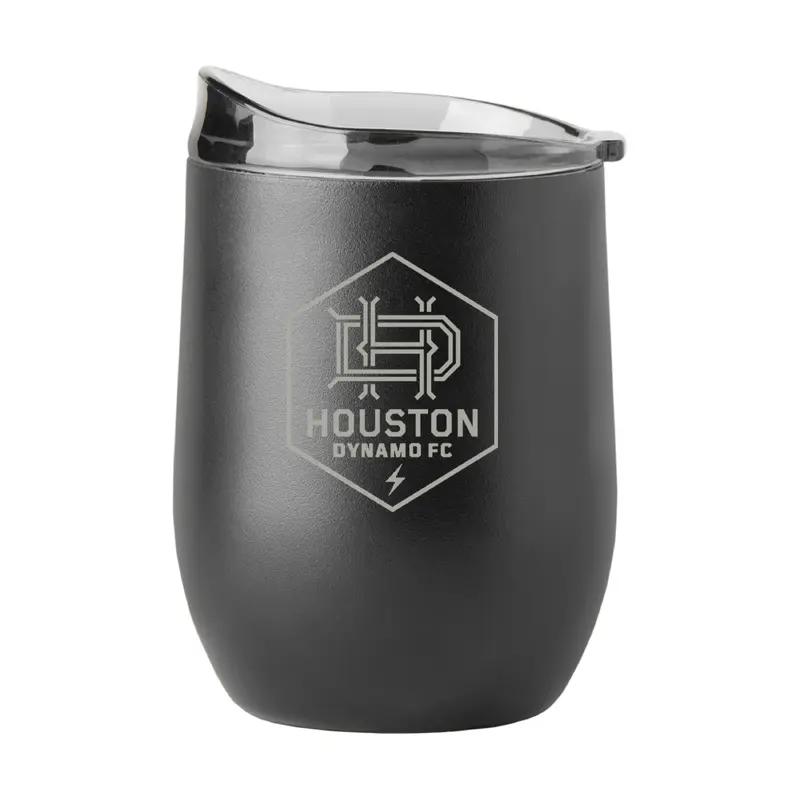 Houston Dynamo Black Powdercoat Gunmetal 16oz Curved Beverage