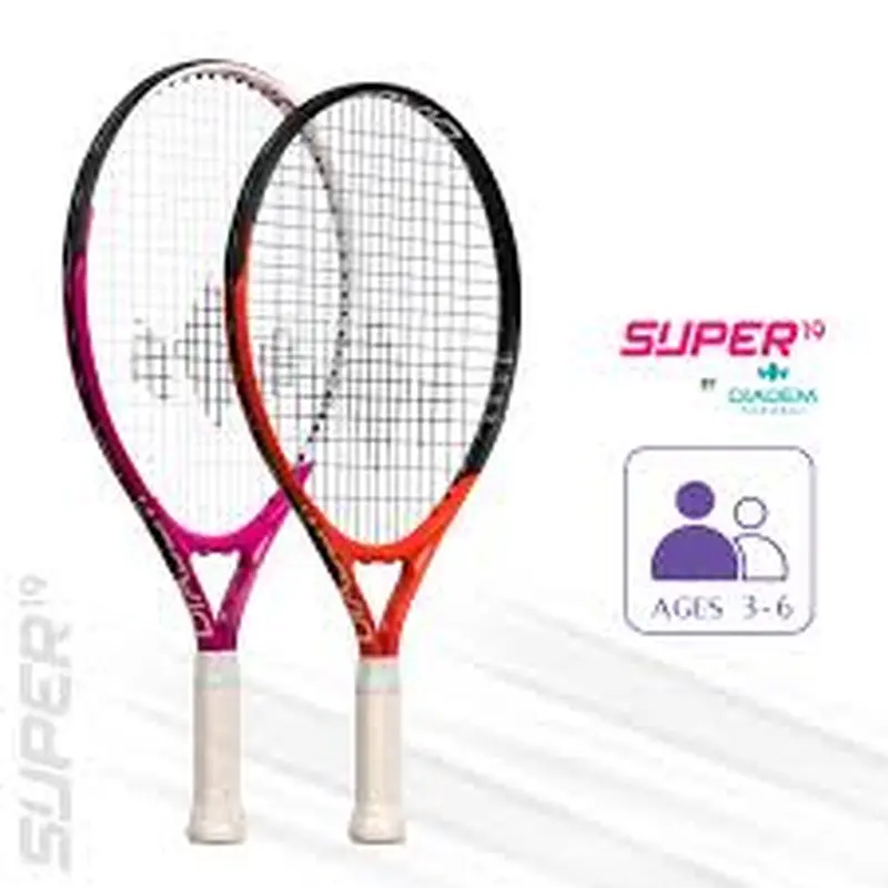 New Diadem Super 19 Junior Tennis Racquet w/ Case - Red