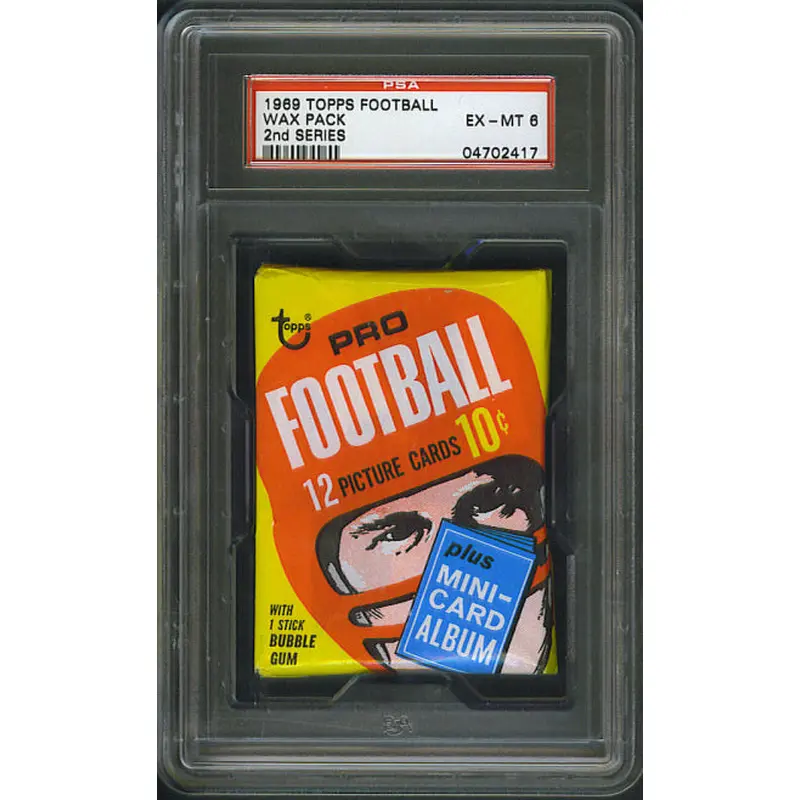 1969 Topps Football Unopened Series 2 Wax Pack PSA 6
