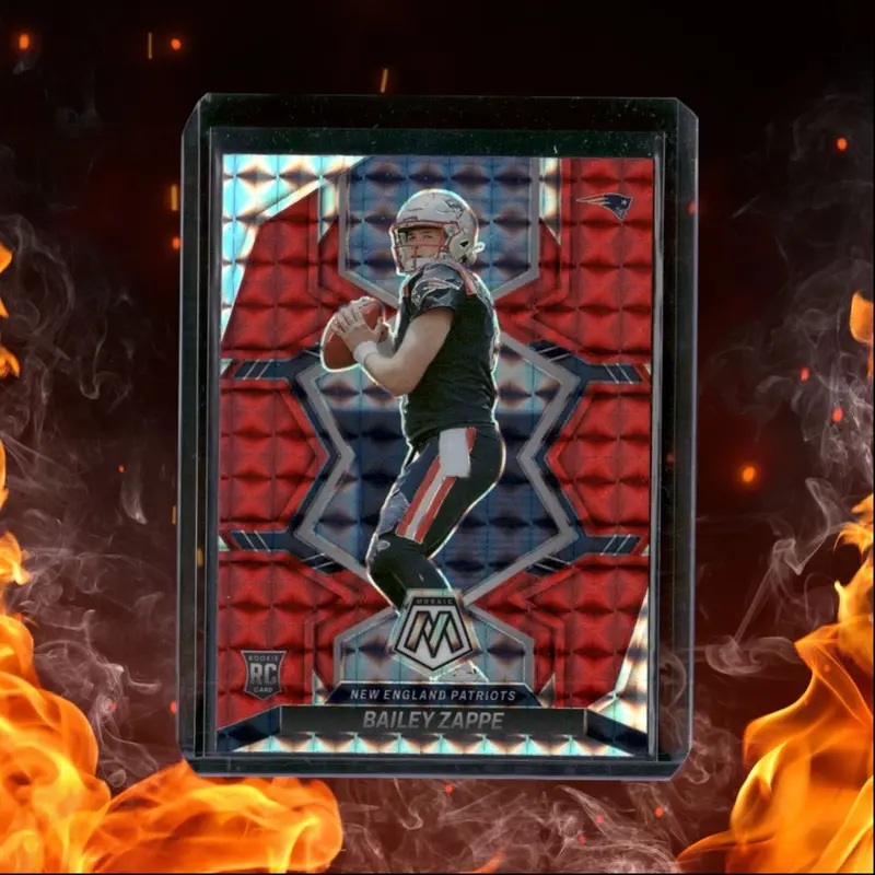 2022 Panini Mosaic Bailey Zappe Red Mosaic Prizm Rookie #321