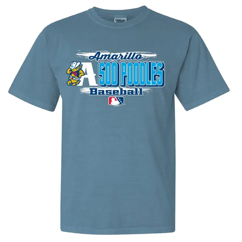 Amarillo Sod Poodles Ice Blue Lean A Soto Tee