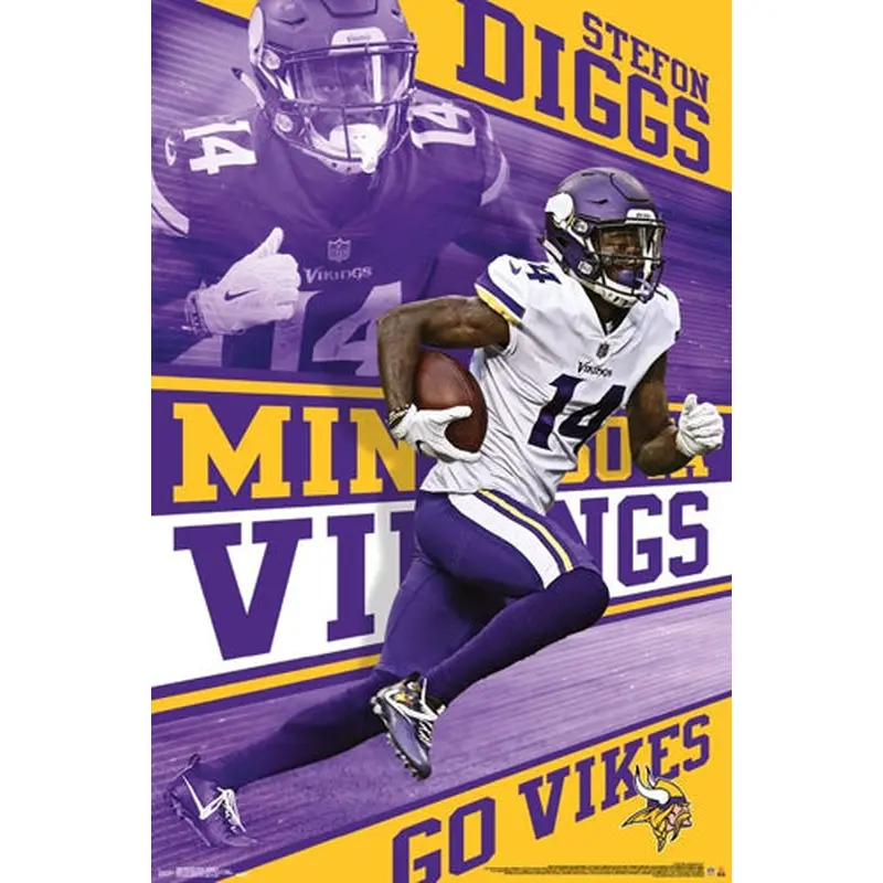 Stefon Diggs "Trailblazer" Minnesota Vikings NFL Action Poster - Trends International