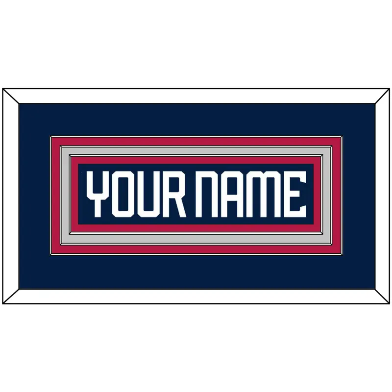 United States Mens Hockey Nameplate - 2025 4 Nations Blue - Triple Mat 3