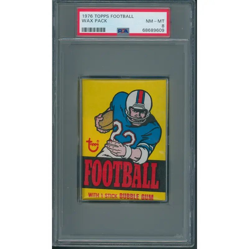 1976 Topps Football Unopened Wax Pack PSA 8