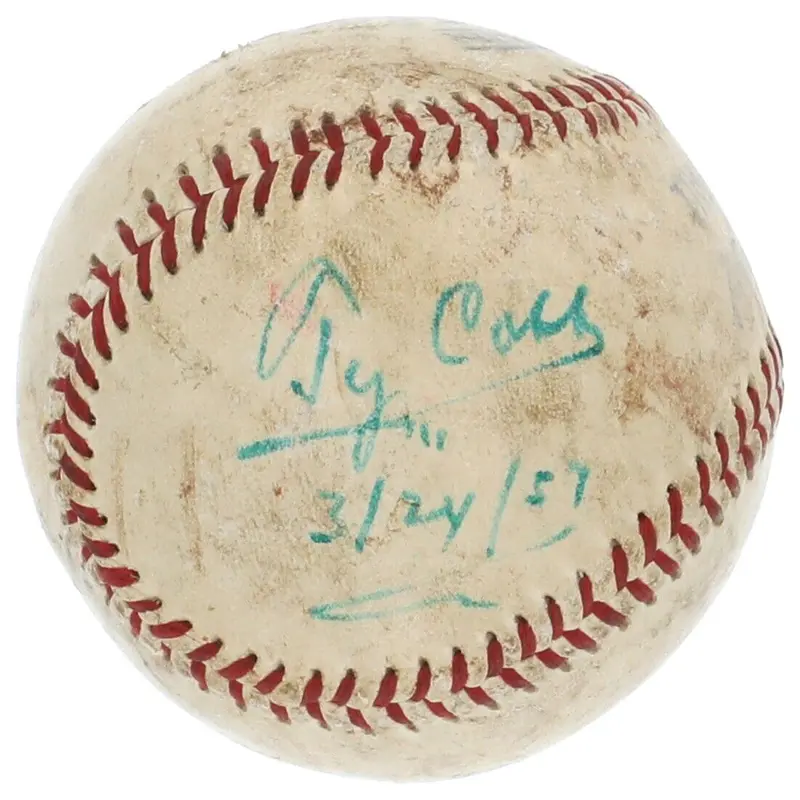 Beautiful Ty Cobb Single Signed Baseball PSA DNA COA