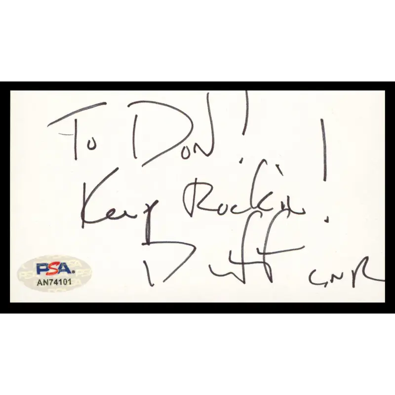 Duff McKagan Guns N' Roses "Keep Rockin!" Signed 3x5 Index Card PSA/DNA #AN74101
