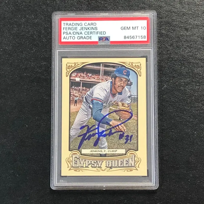 2014 Topps Gypsy Queen #40 Fergie Jenkins Signed Card AUTO 10 PSA Slabbed Cubs