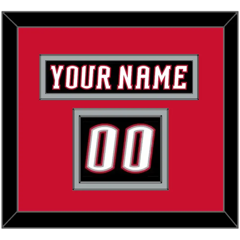 Buffalo Nameplate & Number (Shoulder) - Road Black (1996-2006) - Double Mat 3