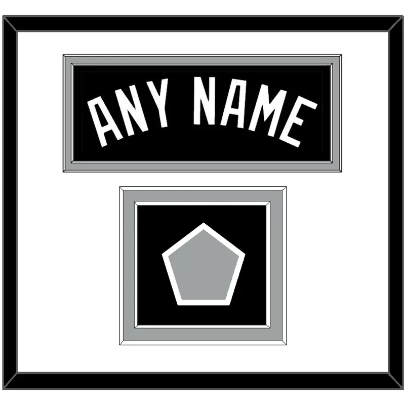San Antonio Name & Finals Patch - Road Black (1989-2002) - Double Mat 1