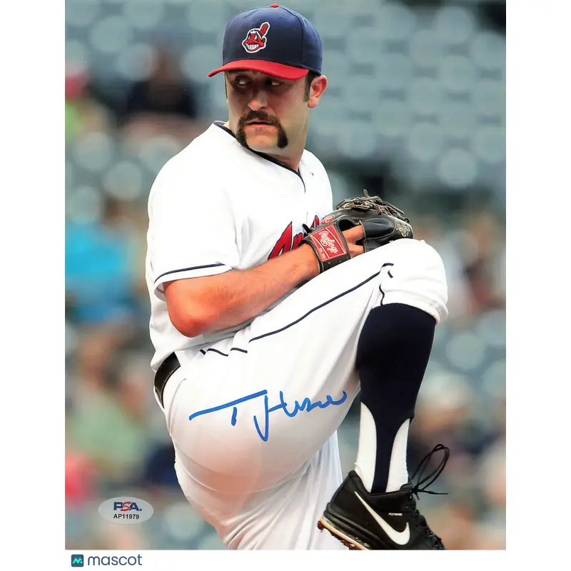T.J. House Signed Photo PSA Cleveland Indians