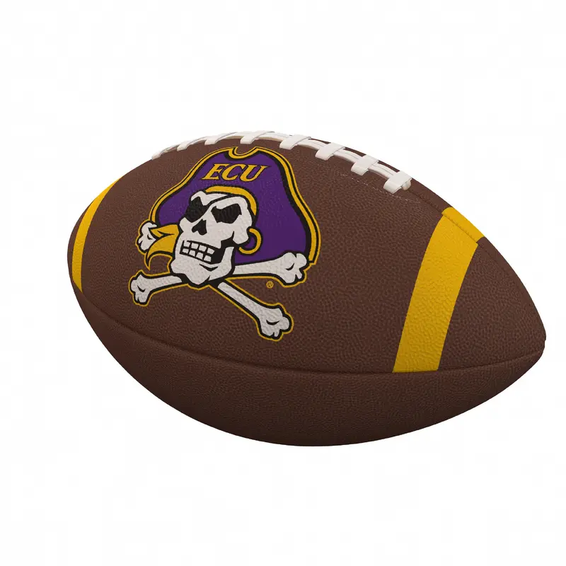 East Carolina Team Stripe Official-Size Composite Football