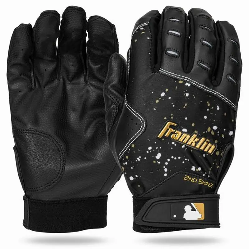 New Franklin 2nd-Skinz Batting Gloves Black Size Youth Small