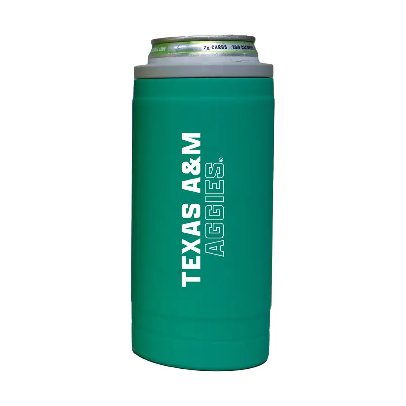 Texas A&M 12oz Optic Stacked Soft Touch Slim Coolie