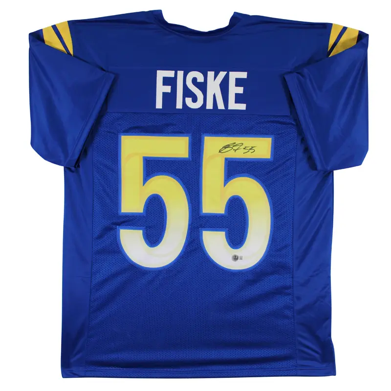 Braden Fiske Authentic Signed Blue Pro Style Jersey Autographed BAS Witnessed 1