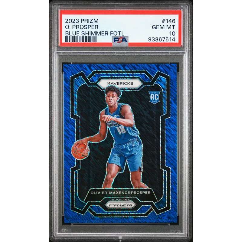 Olivier-Maxence Prosper 2023 Panini Prizm Blue Shimmer #1/35 PSA 10 Gem Mint