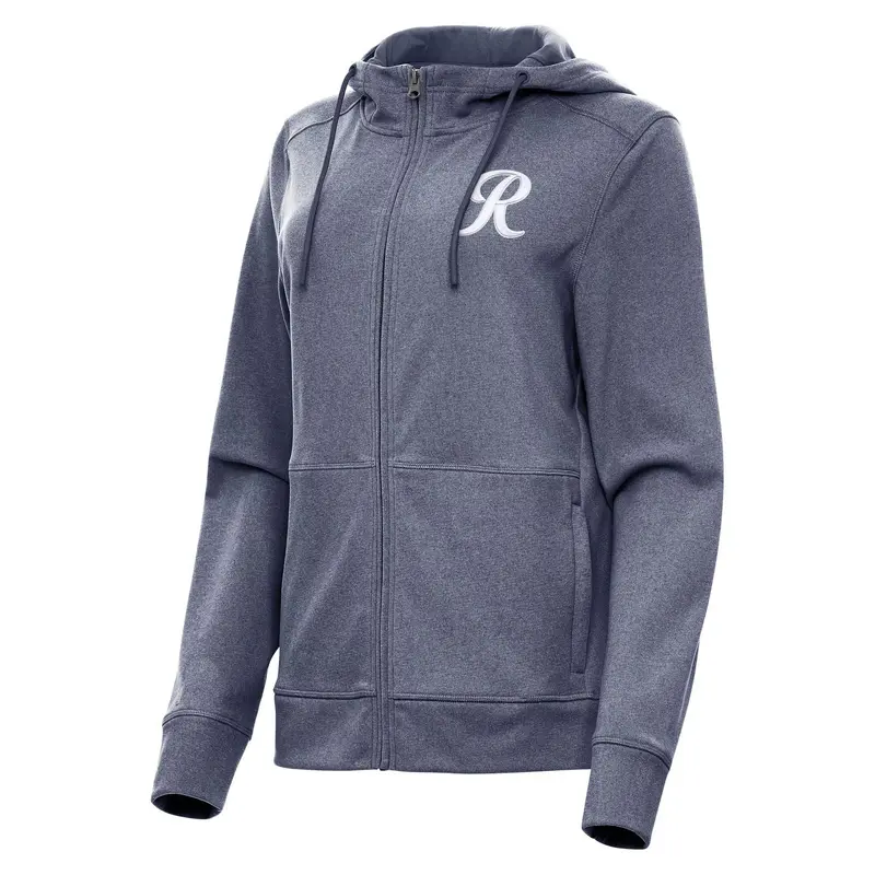 Tacoma Rainiers Antigua Women's Navy Heather Seeker Full Zip Hoodie