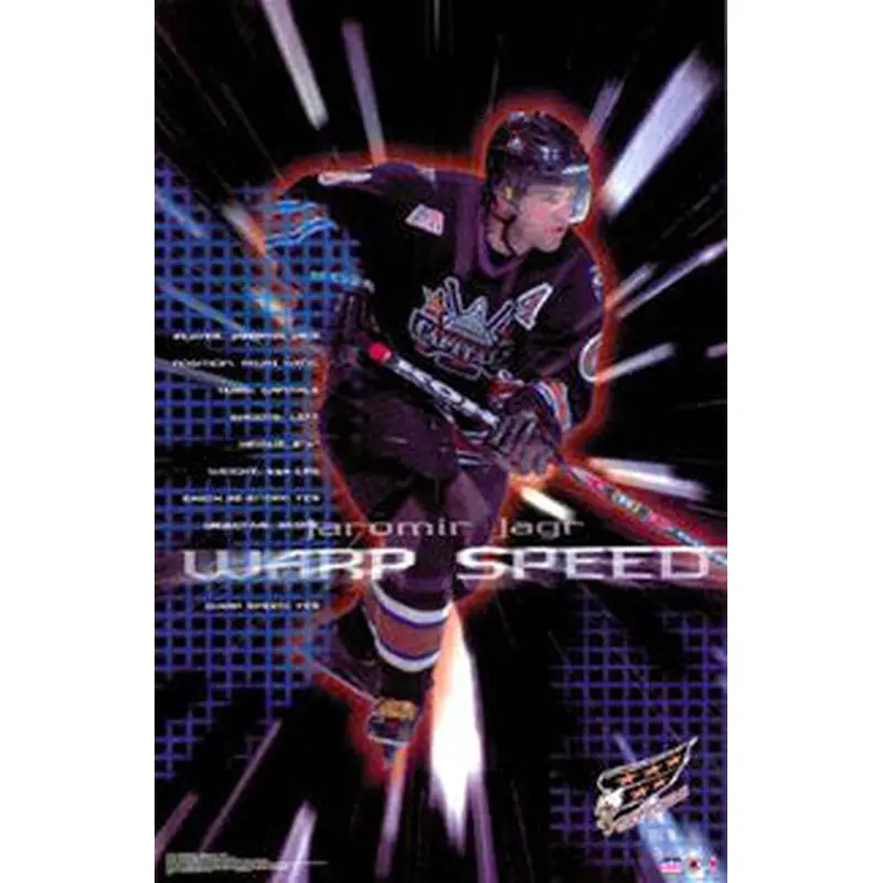Jaromir Jagr "Warp Speed" Washington Capitals Poster - Starline 2002