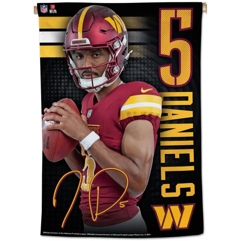 Jayden Daniels Washington Commanders QB Superstar Official NFL Wall BANNER - Wincraft