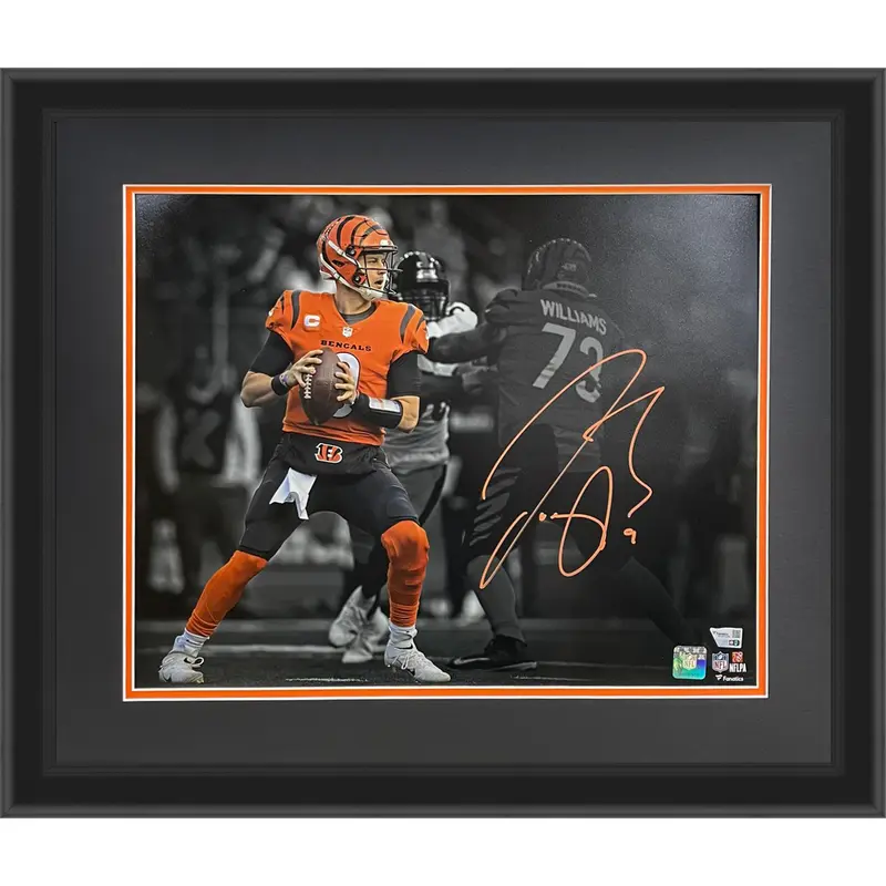 Joe Burrow Autographed Cincinnati Bengals Deluxe Framed 16x20 Photo - Fanatics